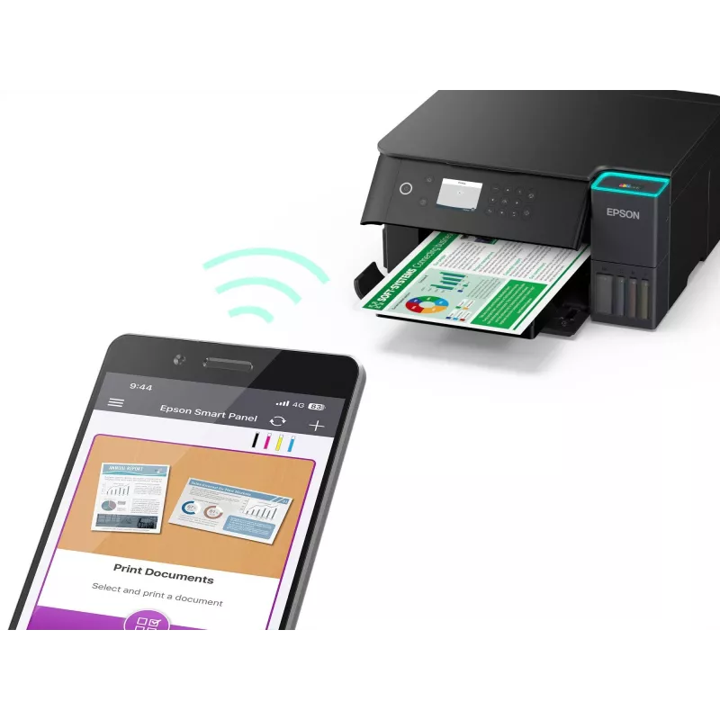 Impressora multifunções jato de tinta Epson EcoTank L6360 — cor, A4, 4800x1200 DPI, 35 ppm, Wi‑Fi, frente e verso