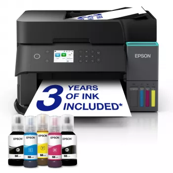 Impressora multifunções jato de tinta Epson EcoTank L6370 — cor, A4, 4800x1200 DPI, Wi‑Fi, Ethernet