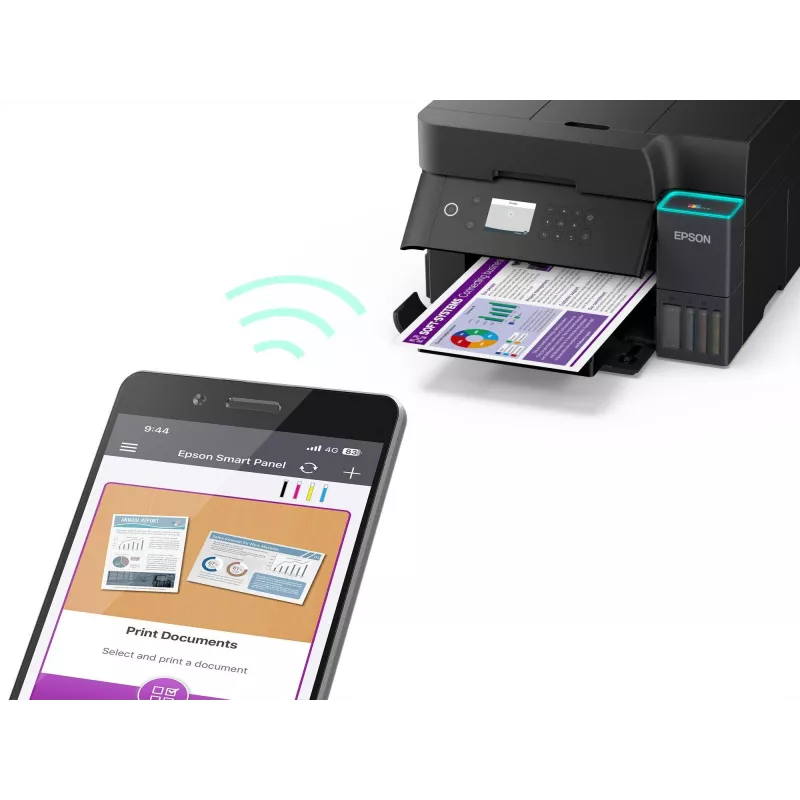 Impressora multifunções jato de tinta Epson EcoTank L6370 — cor, A4, 4800x1200 DPI, Wi‑Fi, Ethernet