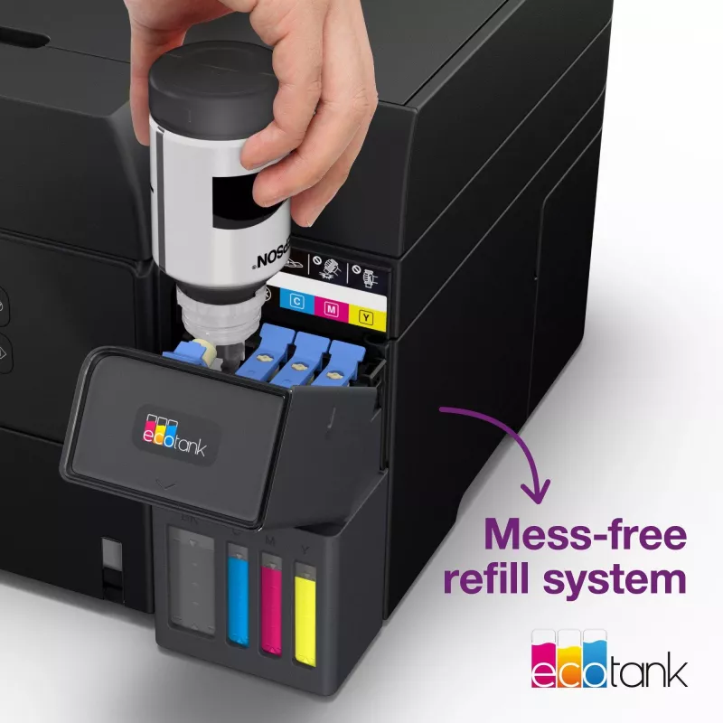 Impressora multifunções jato de tinta Epson EcoTank L6370 — cor, A4, 4800x1200 DPI, Wi‑Fi, Ethernet