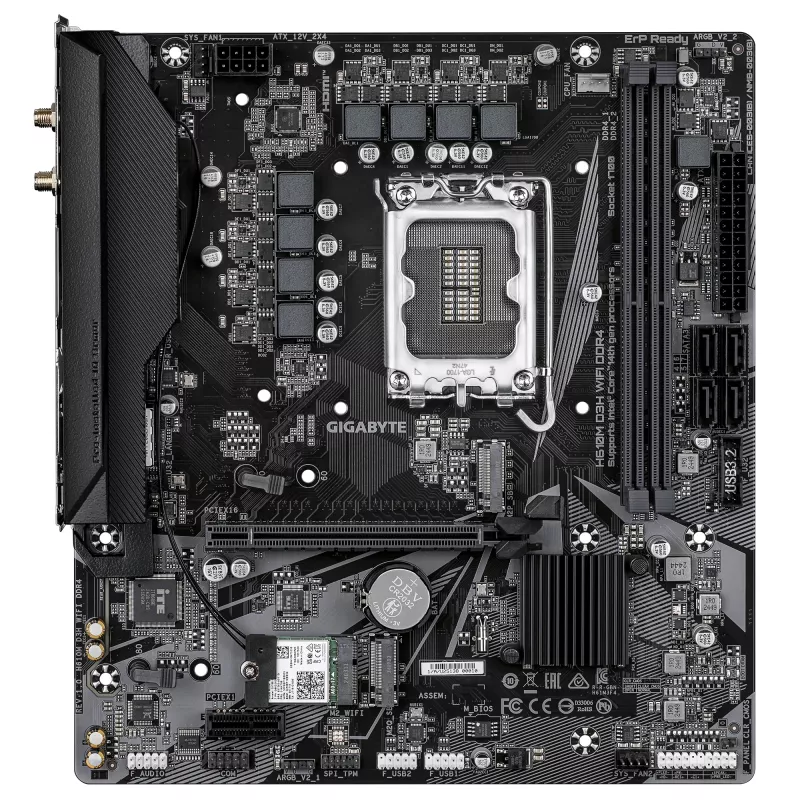 Placa-mãe GIGABYTE H610M D3H WIFI, H610, LGA 1700, Micro ATX