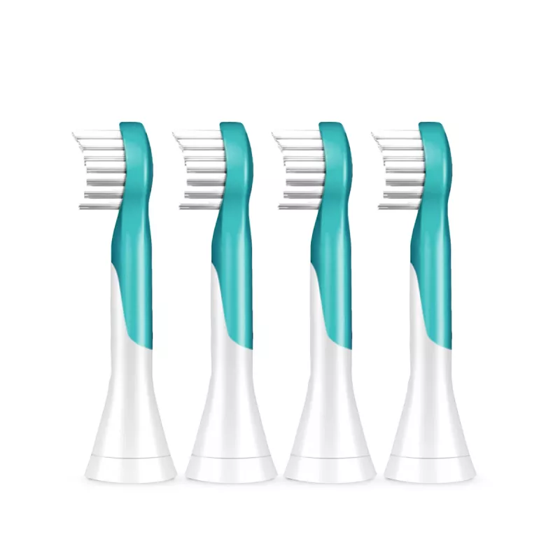 Cabeças de escova de substituição Sonicare For Kids Philips HX6034/90 — 4 unidades, azul/branco, substituição a cada 3 meses