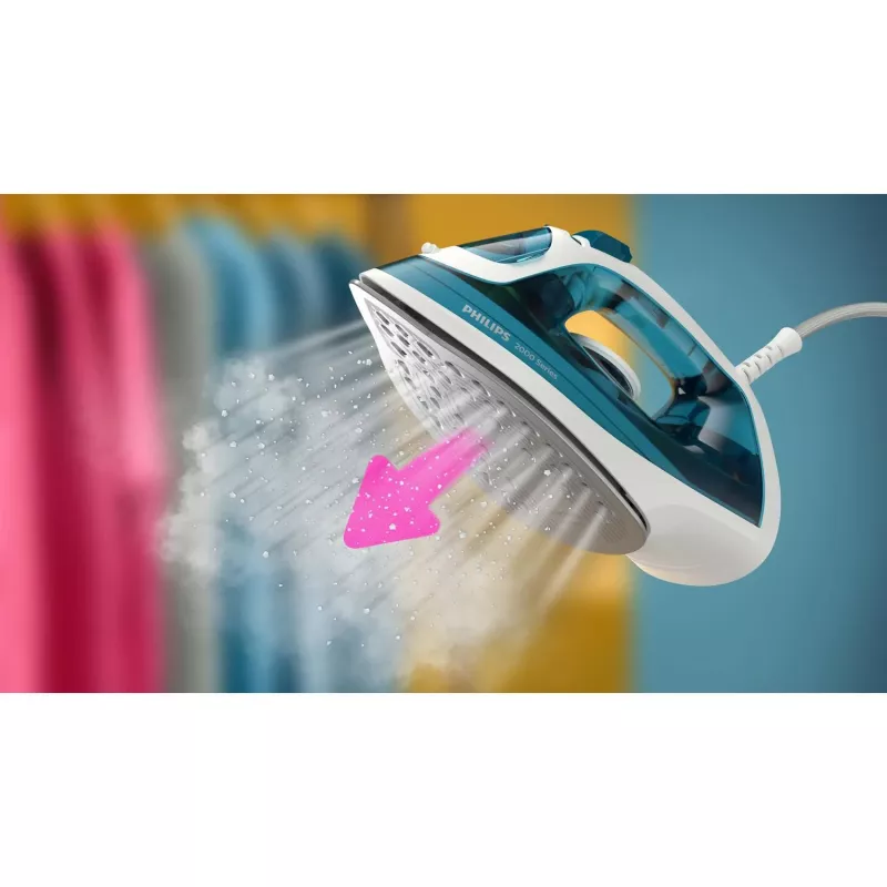 Ferro de engomar a vapor Philips série 2000 DST2020/90 base cerâmica 2000 W Aqua