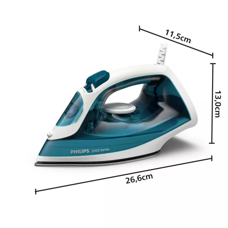 Ferro de engomar a vapor Philips série 2000 DST2020/90 base cerâmica 2000 W Aqua