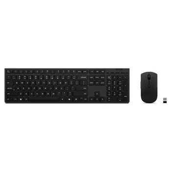 Lenovo 4X31R64351 Teclado e rato com Office RF Wireless + Bluetooth US Inglês Preto