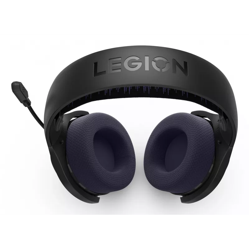 Auscultadores Lenovo Legion H410 sem fios com arco de cabeça gaming USB Type-C Bluetooth preto, roxo