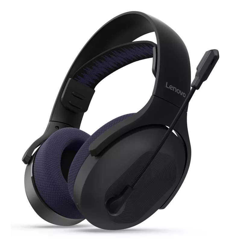 Auscultadores Lenovo Legion H410 sem fios com arco de cabeça gaming USB Type-C Bluetooth preto, roxo