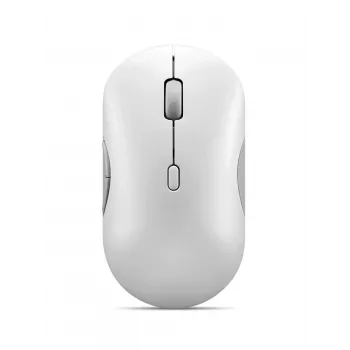 Rato silencioso sem fios Lenovo 700 multi-dispositivo, ambidestro, ótico, 4000 DPI, RF + Bluetooth, 8 botões, branco