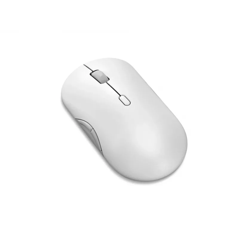 Rato silencioso sem fios Lenovo 700 multi-dispositivo, ambidestro, ótico, 4000 DPI, RF + Bluetooth, 8 botões, branco
