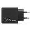 Carregador para dispositivos móveis Lenovo G0A6065BEU — carregador AC universal para interior, 2× USB-C, 100–240 V, cabo de 1,5 m, preto