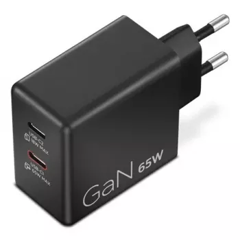 Carregador para dispositivos móveis Lenovo G0A6065BEU — carregador AC universal para interior, 2× USB-C, 100–240 V, cabo de 1,5 m, preto