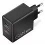 Carregador para dispositivos móveis Lenovo G0A6065BEU — carregador AC universal para interior, 2× USB-C, 100–240 V, cabo de 1,5 m, preto