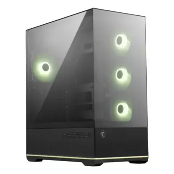 Caixa de PC MSI MAG PANO 110R PZ Midi Tower — vidro temperado, ATX, 3 ventoinhas frontais de 120 mm, USB-C, suporta radiadores de 360 mm