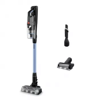 Bissell PowerClean Furfinder Select aspirador vertical sem fios com HEPA sem saco 200 W preto, azul-claro