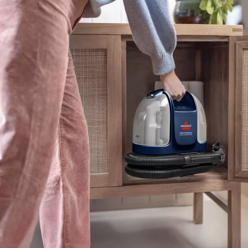 Bissell SpotClean Mini máquina de limpeza de tapetes sem fios manual preto, azul