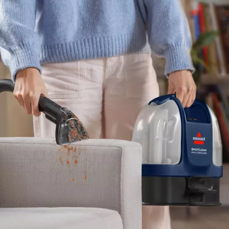 Bissell SpotClean Mini máquina de limpeza de tapetes sem fios manual preto, azul