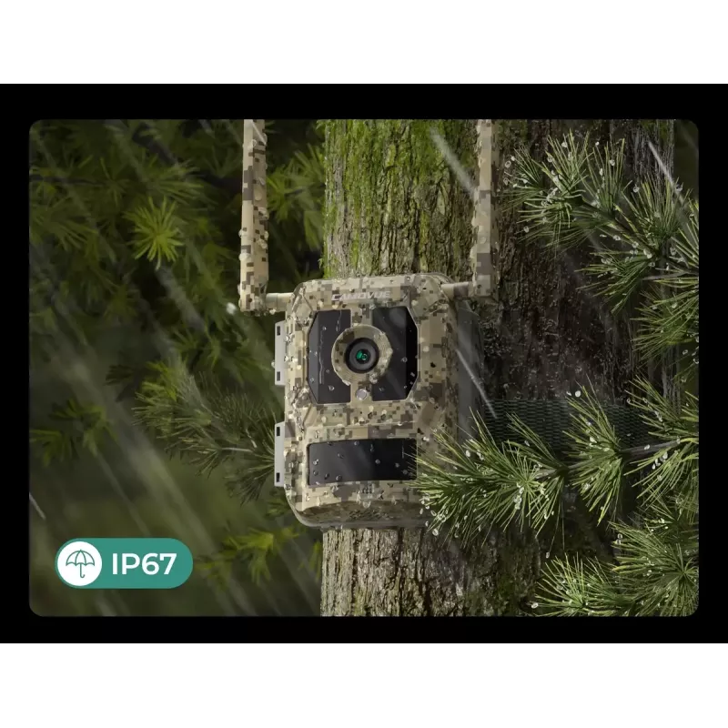 Câmara de caça Reolink Camovue Talon S130 4G LTE, 8 MP, 3840×2160, 95° H × 50,2° V, IP67, recarregável por USB‑C, para exterior