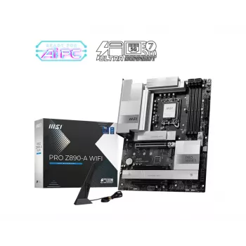 Placa-mãe MSI PRO Z890-A WIFI Intel Z890 LGA 1851 ATX DDR5, 4 DIMM, 256 GB, Wi‑Fi 7, 5 Gb Ethernet