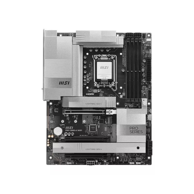 Placa-mãe MSI PRO Z890-A WIFI Intel Z890 LGA 1851 ATX DDR5, 4 DIMM, 256 GB, Wi‑Fi 7, 5 Gb Ethernet