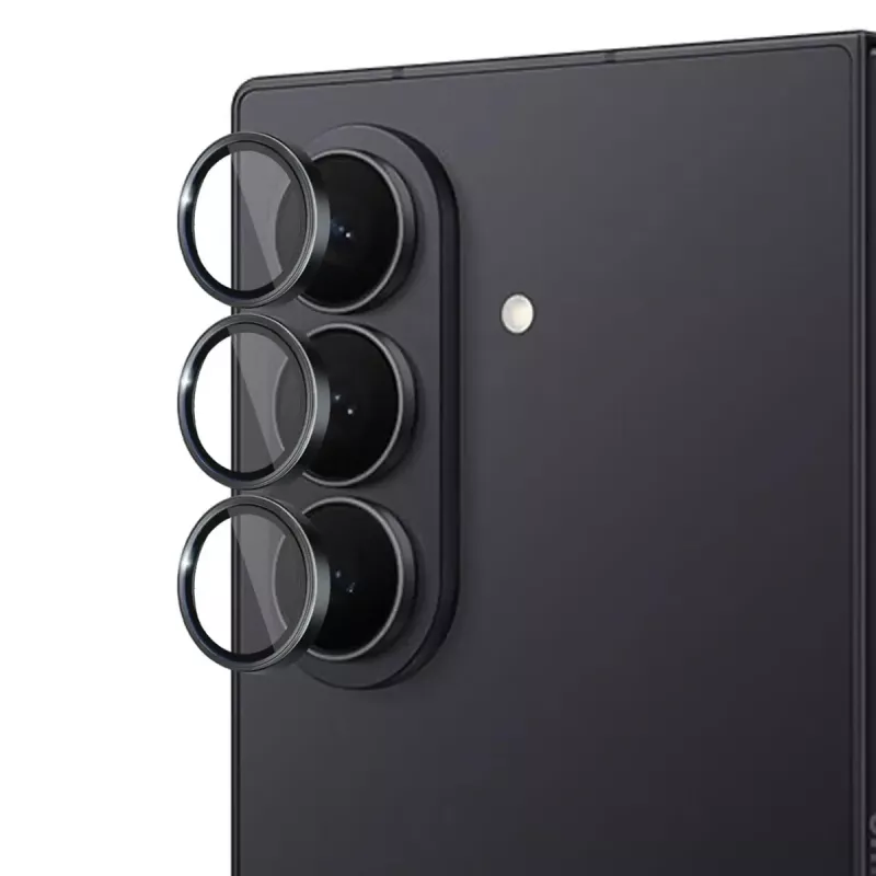 Vidro protetor para lentes de câmara 3MK para Samsung Galaxy Z Fold 7 — vidro temperado, preto