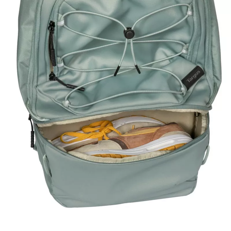 Mochila TARGUS Work+Play Flex Ecosmart TBB65905GL para portáteis de 15–16 polegadas, poliéster reciclado, verde