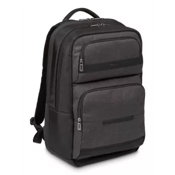 Mochila Targus CitySmart mochila casual preta, cinzenta, couro sintético, poliuretano (PU)