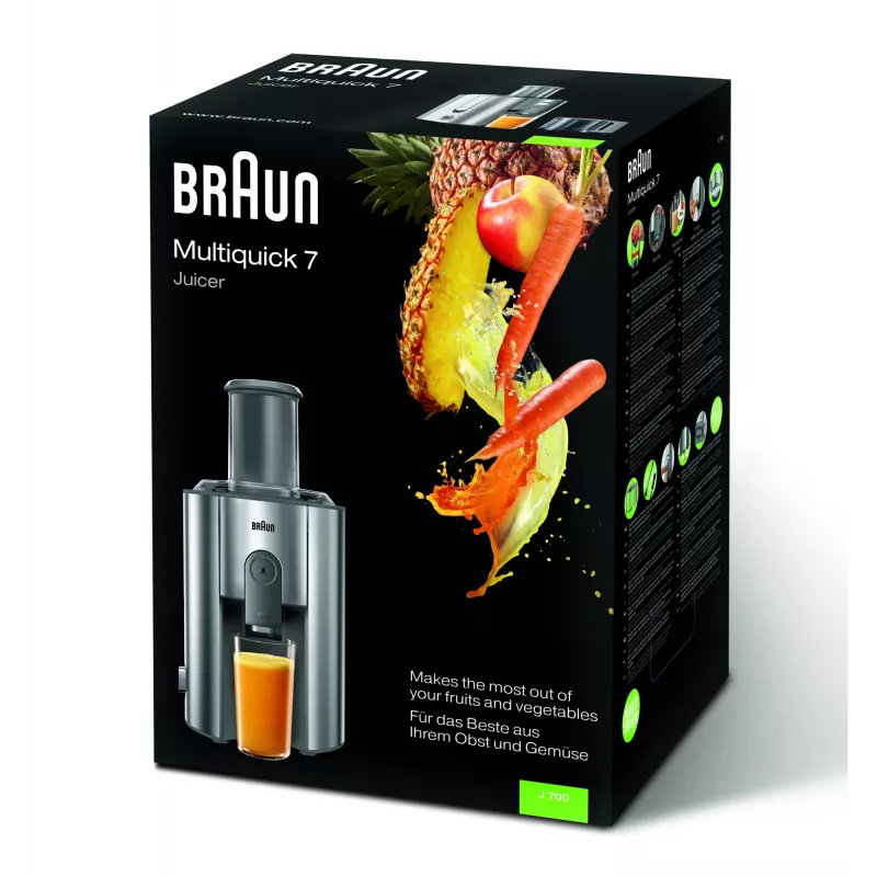Braun Multiquick 7 centrifugadora J 700 centrifugadora 1000 W aço inoxidável