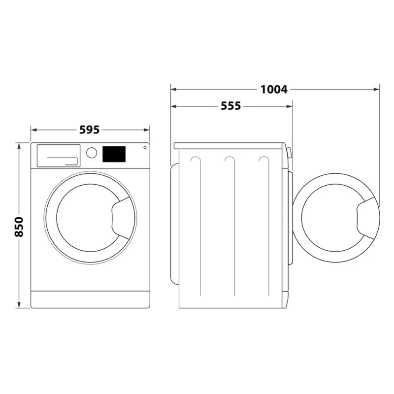 Máquina de lavar e secar roupa Indesit BDE 76435 WSV EE carregamento frontal independente branca