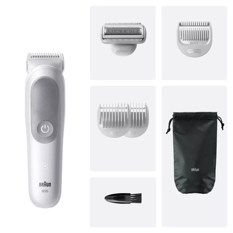Braun Series 5 aparador/máquina de barbear corporal, cinzento-claro