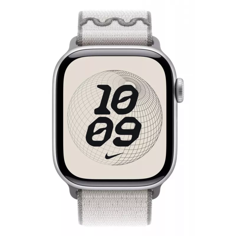 Bracelete Apple 42 mm cinzento enevoado Nike Sport Loop cinzento 130–190 mm