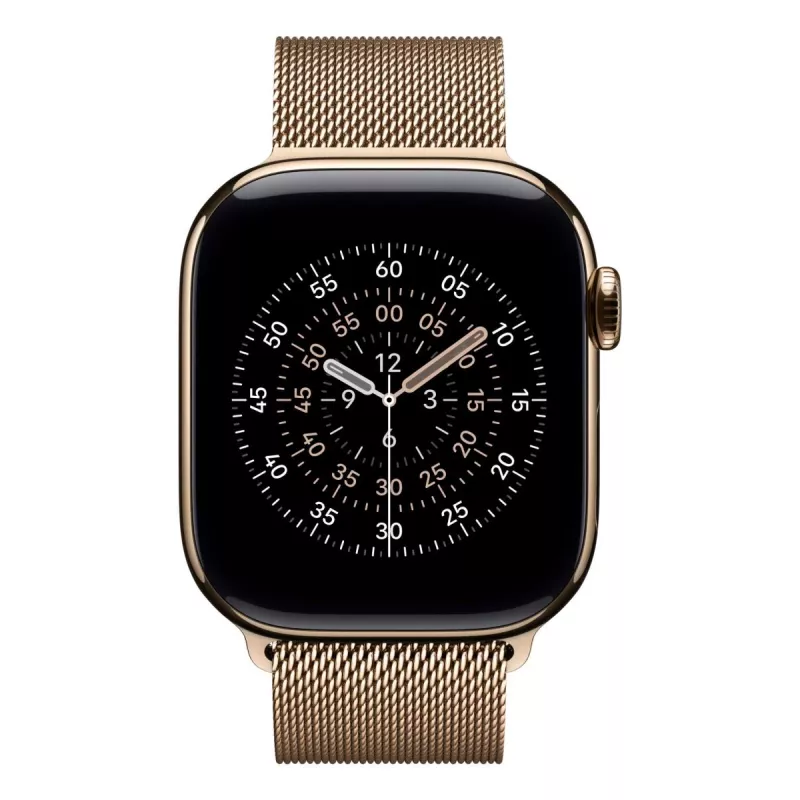 APPLE 42 mm bracelete Milanese dourada