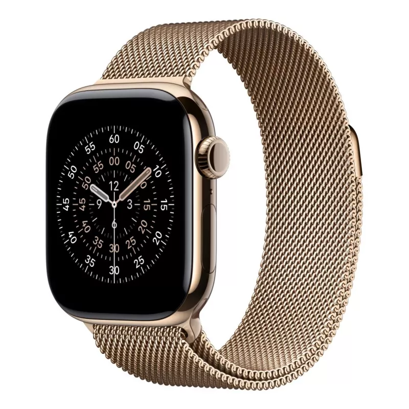 APPLE 42 mm bracelete Milanese dourada