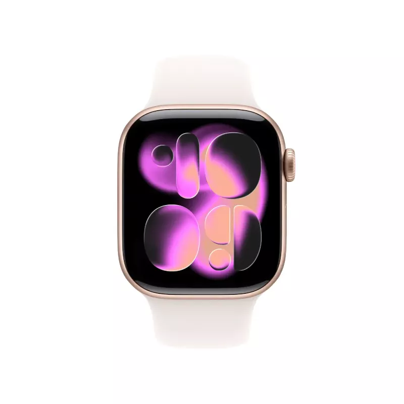 Apple Watch Series 11 GPS 42mm caixa de alumínio rosa-ouro com bracelete desportiva Light Blush S/M