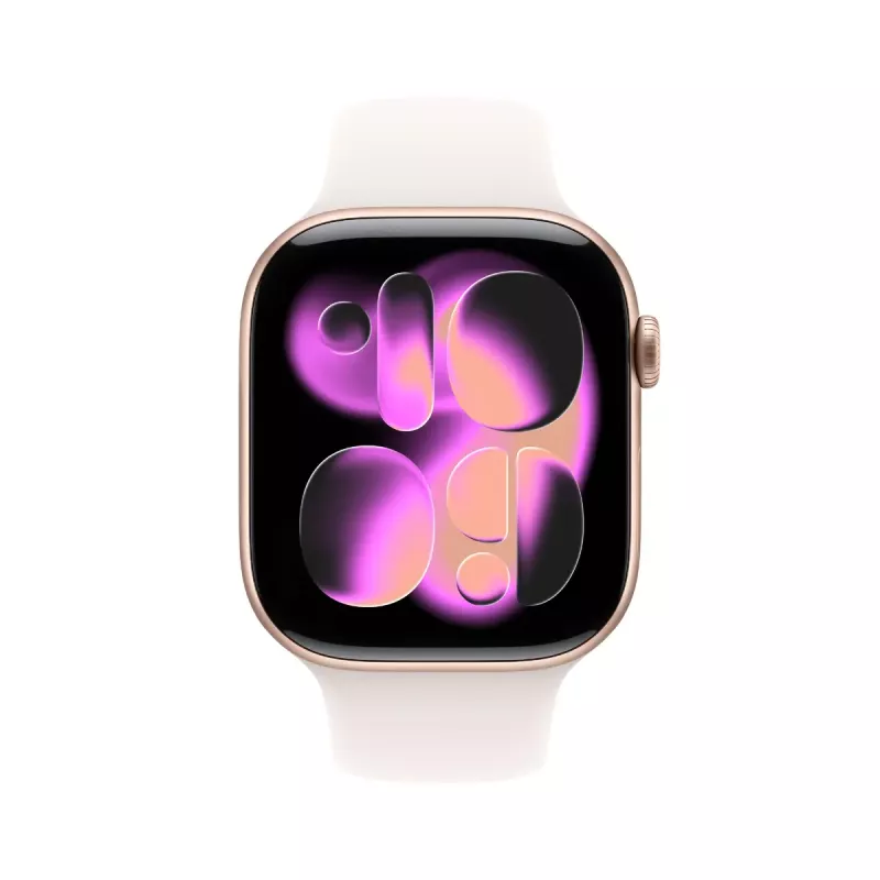 Apple Watch Series 11 GPS + Cellular 46mm caixa de alumínio ouro rosa com banda desportiva Light Blush