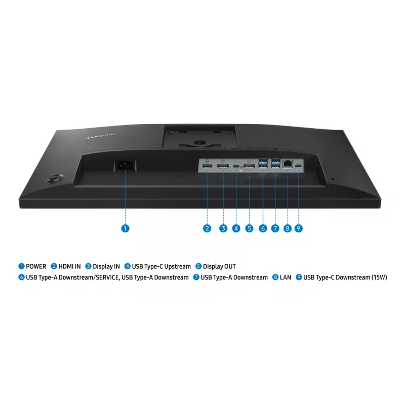 Monitor Samsung S24F434UAU 61 cm (24 polegadas) 1920 x 1080 píxeis Full HD LCD preto