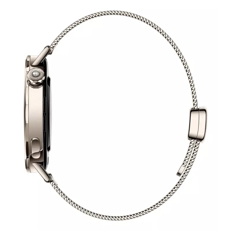 Xiaomi Watch S4 41 mm relógio inteligente, 1,32" AMOLED 466x466, GPS, NFC, 5 ATM, bracelete milanesa, Sunset Gold