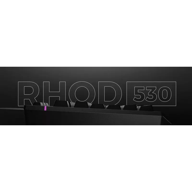 Teclado gaming com fio de tamanho completo Genesis Rhod 530, USB, QWERTY US, membrana, iluminação RGB, 114 teclas, cabo de 1,8 m, preto