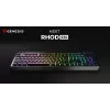 Teclado gaming com fio de tamanho completo Genesis Rhod 530, USB, QWERTY US, membrana, iluminação RGB, 114 teclas, cabo de 1,8 m, preto