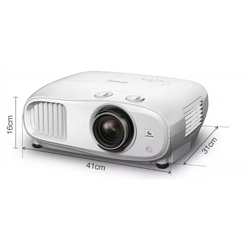 Projetor de distância padrão Epson EH-TW7100 3000 ANSI lúmenes 3LCD UHD 4K (3840x2160) 3D branco
