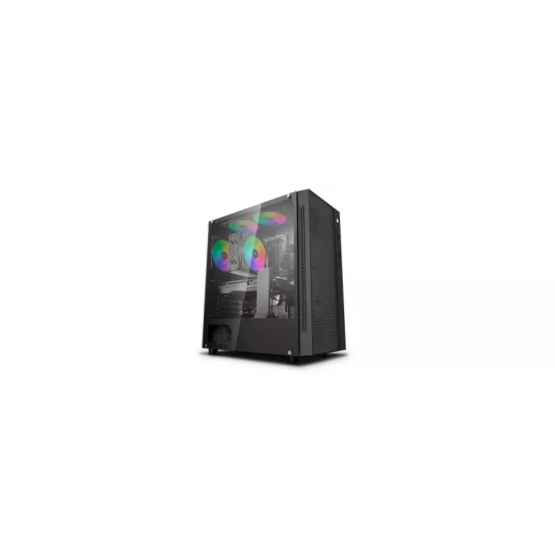 Caixa de PC DeepCool Matrexx 55 Mesh Midi Tower preto — ATX, vidro temperado, suporta ventoinhas de 120/140 mm
