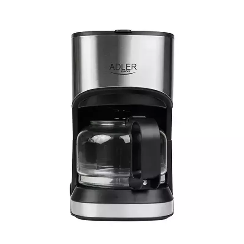 Máquina de café de filtro Adler AD 4407, 550 W, jarra de 0,7 L, prateado/preto, semiautomática