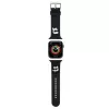 Pulseira para relógio Karl Lagerfeld Strap KLAWLSLKCNK Borracha 3D para Apple Watch 42/44/45/49 mm Preto