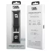 Pulseira para relógio Karl Lagerfeld Strap KLAWLSLKCNK Borracha 3D para Apple Watch 42/44/45/49 mm Preto