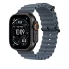 Pulseira APPLE 49mm Anchor blue Ocean Band – Acabamento em titânio preto