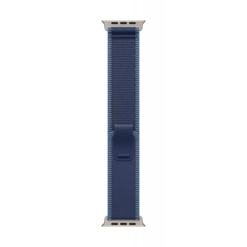 APPLE 49 mm Trail Loop azul/azul-claro – S/M – Acabamento em titânio natural