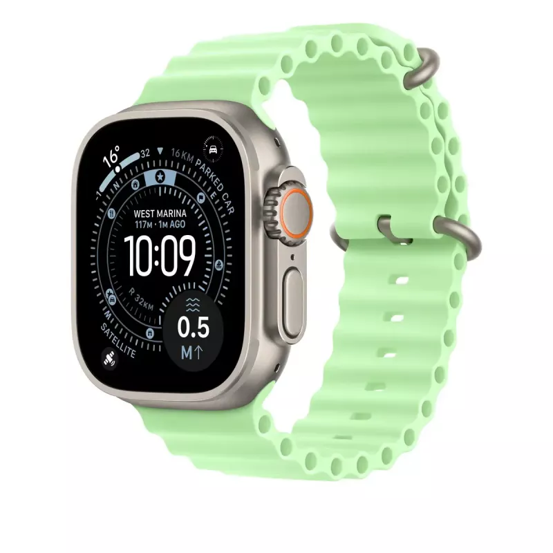 Pulseira Apple Natural Titanium Finish MGCF4ZM/A Verde Fluoroelastómero 49mm
