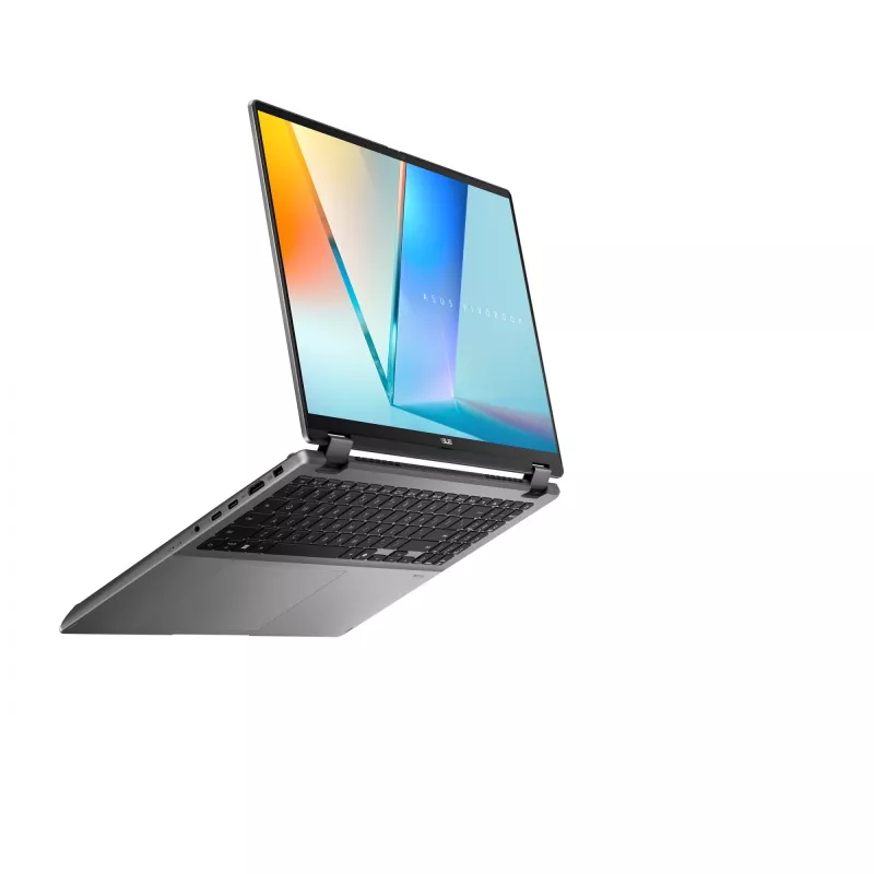 Portátil híbrido 2-em-1 ASUS Vivobook 16 Flip TP3607SH-RJ013W — Intel Core Ultra 7 258V, ecrã tátil 16 polegadas 3K, 16 GB LPDDR5x, 512 GB SSD, NVIDIA GeForce RTX 5050, WIN11 Home, cinzento
