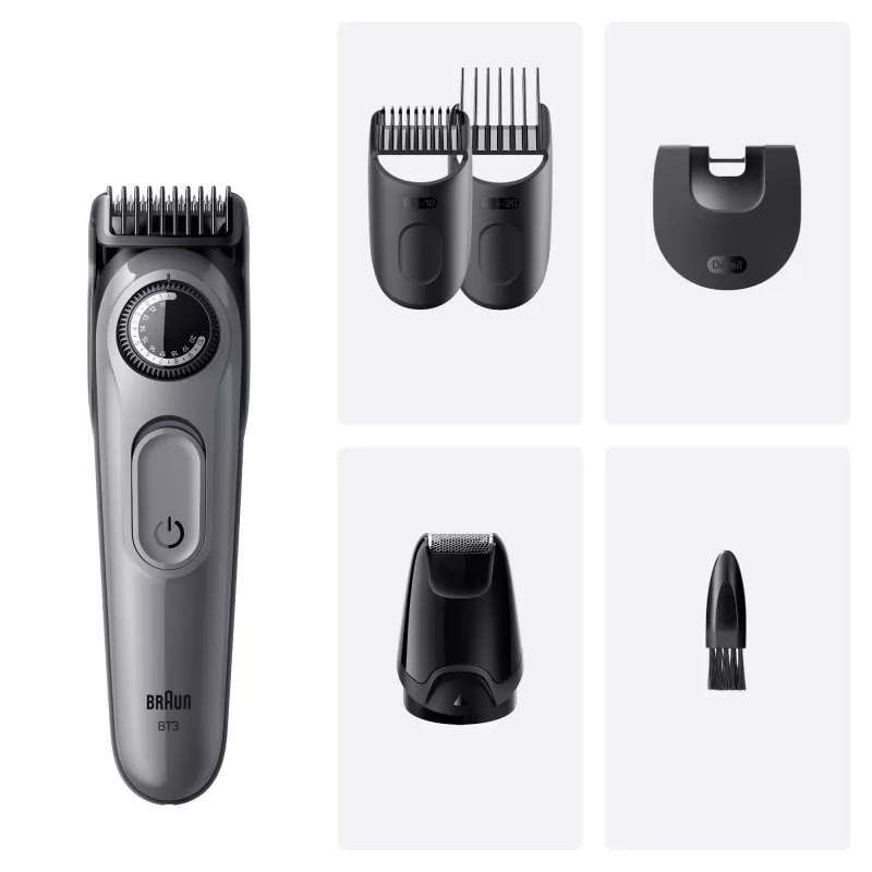 Braun BeardTrimmer 3 80789789 Aparador de barba AC/Bateria 20 2 cm Preto