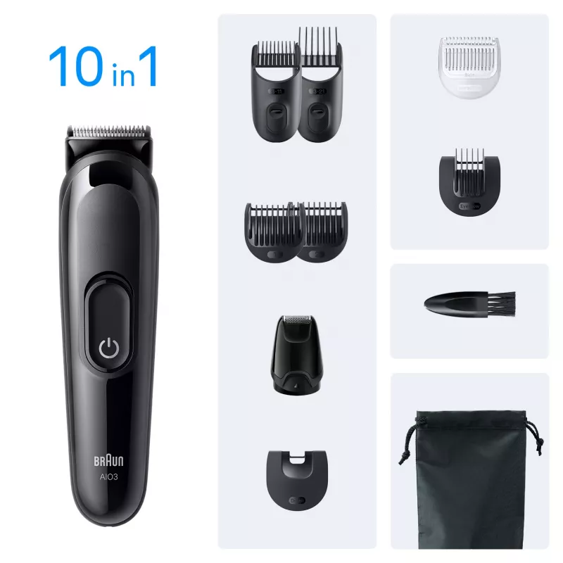Braun AIO3560 Máquina de cortar cabelo/Aparador Preto 14 Níquel-hidreto metálico (NiMH)