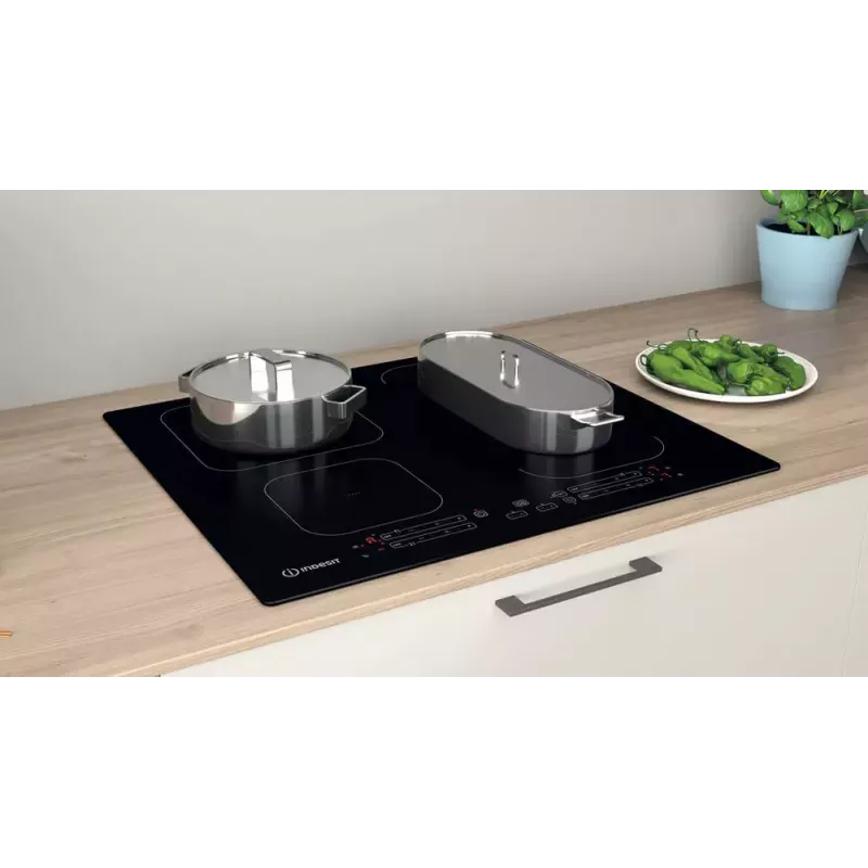 Indesit IB 65B60 NE Placa de indução de encastre 59 cm Preto 4 zona(s)